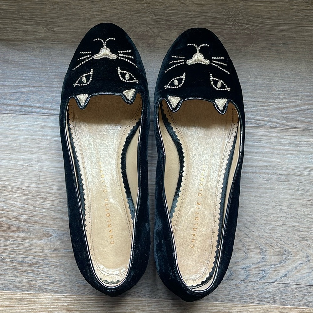 Charlotte Olympia Kitty flats 38.5